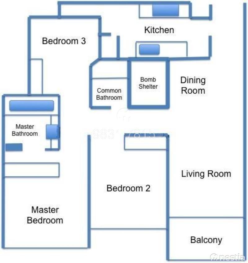 Bleu East Coast 560 Upper East Coast Road,3,1173 Sqft, Condominiums, Apartments and Executive